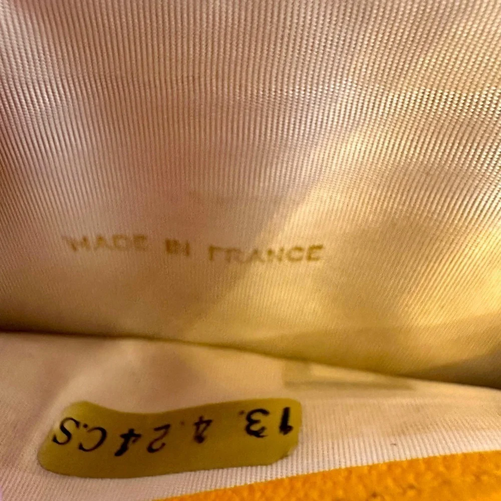 Vintage Chanel Yellow Leather Card Holder Pre Owned